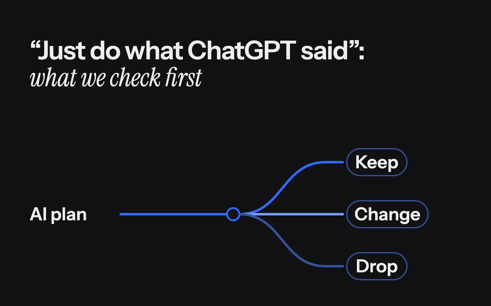 “Just do what ChatGPT recommended”: how we review an AI-written marketing plan